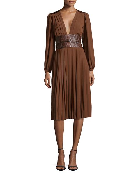 michael kors harper brown|Michael Kors brown dresses.